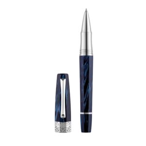 Roller Montegrappa Extra Otto argint cu rasina albastru inchis