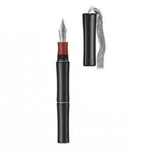 Stilou Bamboo Tibaldi rich black din rasina cu ciucure de argint