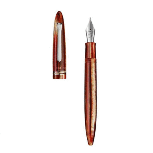 Stilou Bononia  Tibaldi  din rasina seashell mist cu finisaj din otel inoxidabil