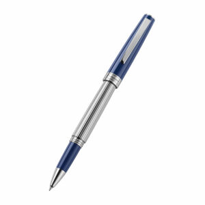 Roller Montegrappa Armonia Duetto din rasina albastru navy cu finisaj din otel inoxidabil