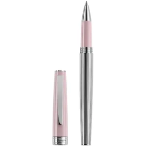 Roller Montegrappa Armonia Duetto din rasina roz cu finisaj din otel inoxidabil