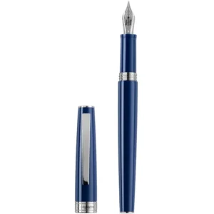 Stilou Montegrappa Armonia din rasina albastru navy cu finisaj din otel inoxidabil