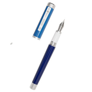 Stilou Montegrappa Zero Caduceus, rasina alba si albastra