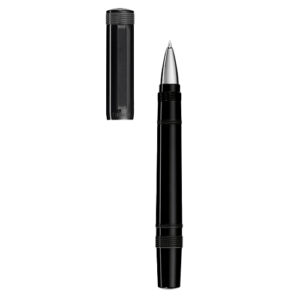 Roller Perfecta Tibaldi din rasina neagra cu finisaj din otel inoxidabil