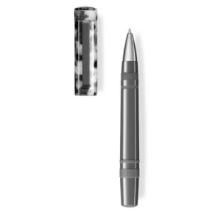 Roller Perfecta  Tibaldi  din rasina Stonewash grey cu finisaj din otel inoxidabil