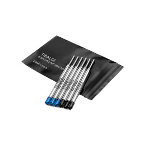 Pachet de 6 refiluri Ballpoint Tibaldi 3 Negre/3 Albastre