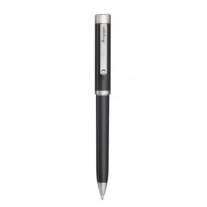 Pix Montegrappa Zero din rasina neagra cu finisaj din otel inoxidabil