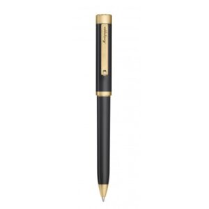 Pix Montegrappa Zero din rasina neagra cu finisaj placat cu aur galben