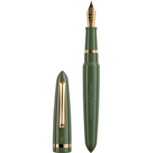 Stilou Montegrappa Venetia din rasina verde laguna cu minuterii aurii