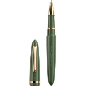 Roller Montegrappa Venetia din rasina verde laguna cu minuterii aurii